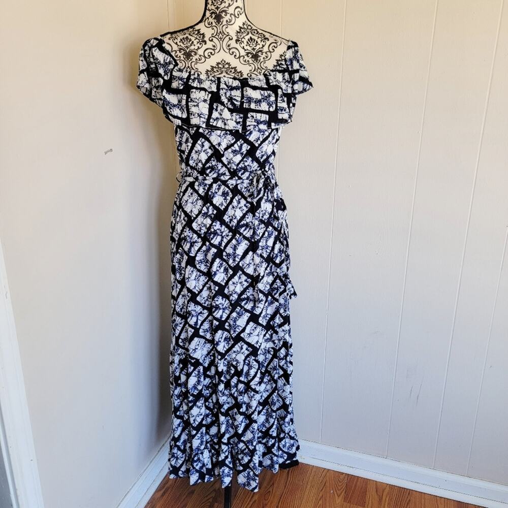 Chelsea & Theodore Off Shoulder Maxi Dress